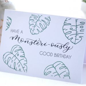 Monstera Birthday card