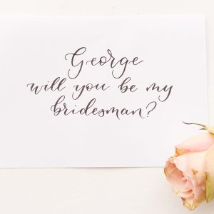 Bridesman bridal party proposal card – personalised