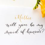 Maid of honour bridal party proposal card – personalised
