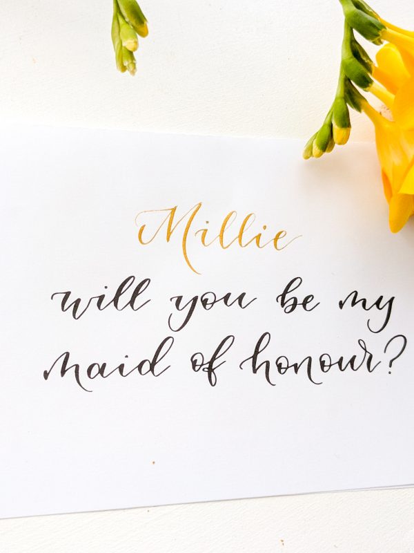 Will you be my maid of honour bridal proposal card