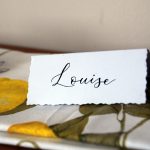 White Deckle Edge place cards