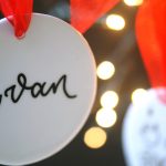 Porcelain personalised Christmas baubles